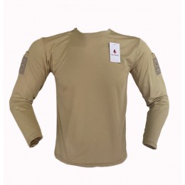 Flaş Tactical Termal Microfiber Bej Uzun Kol Tişört